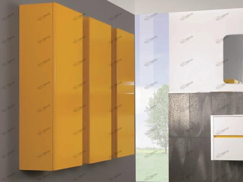 Mobiltesino Колонна шкаф для ванной с дверцами Qubo sun-id-1425476