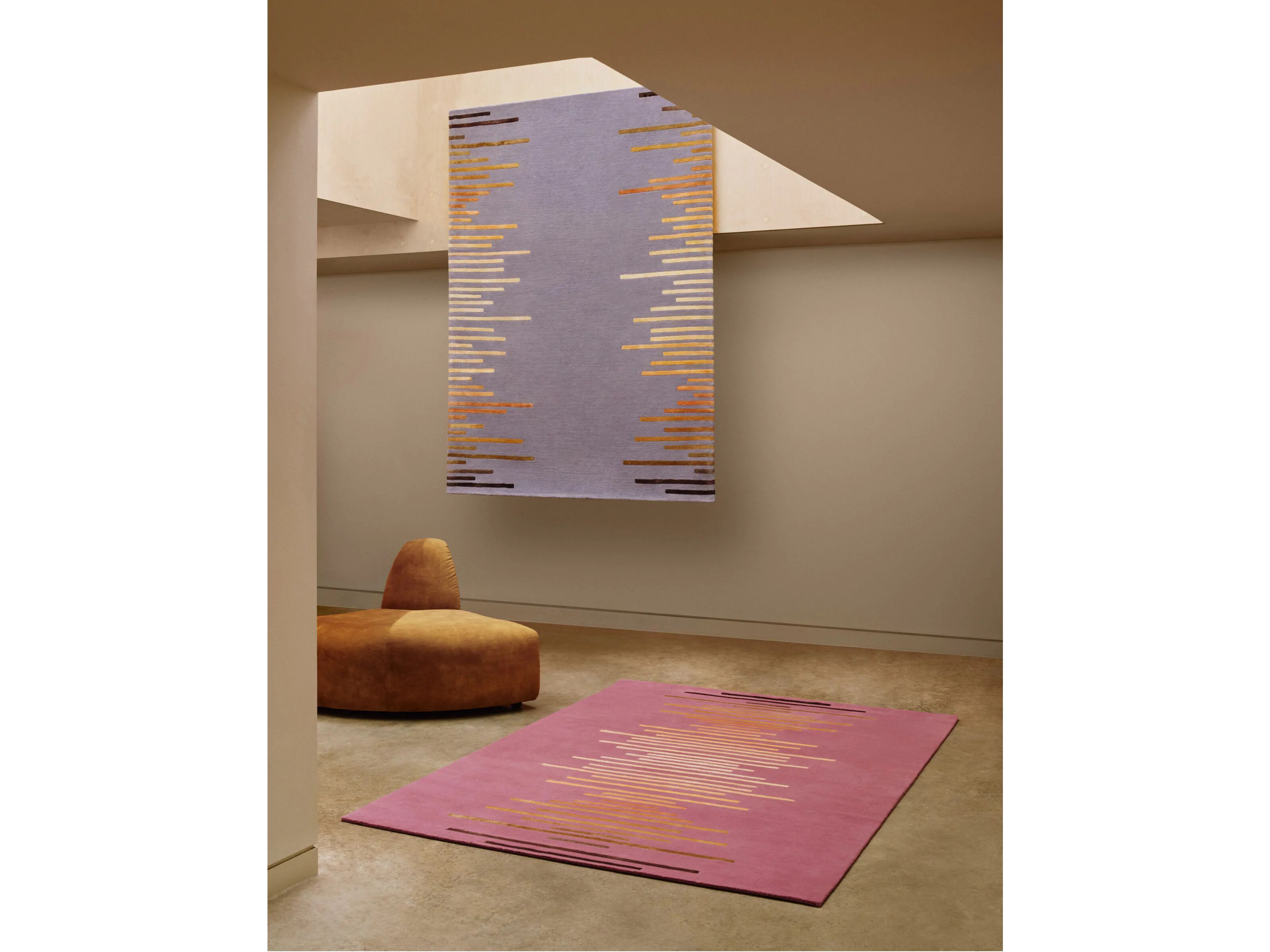 Изготовленный на заказ шерстяной и шелковый ковер ручной работы Deirdre Dyson Graduation ARCH-00007602