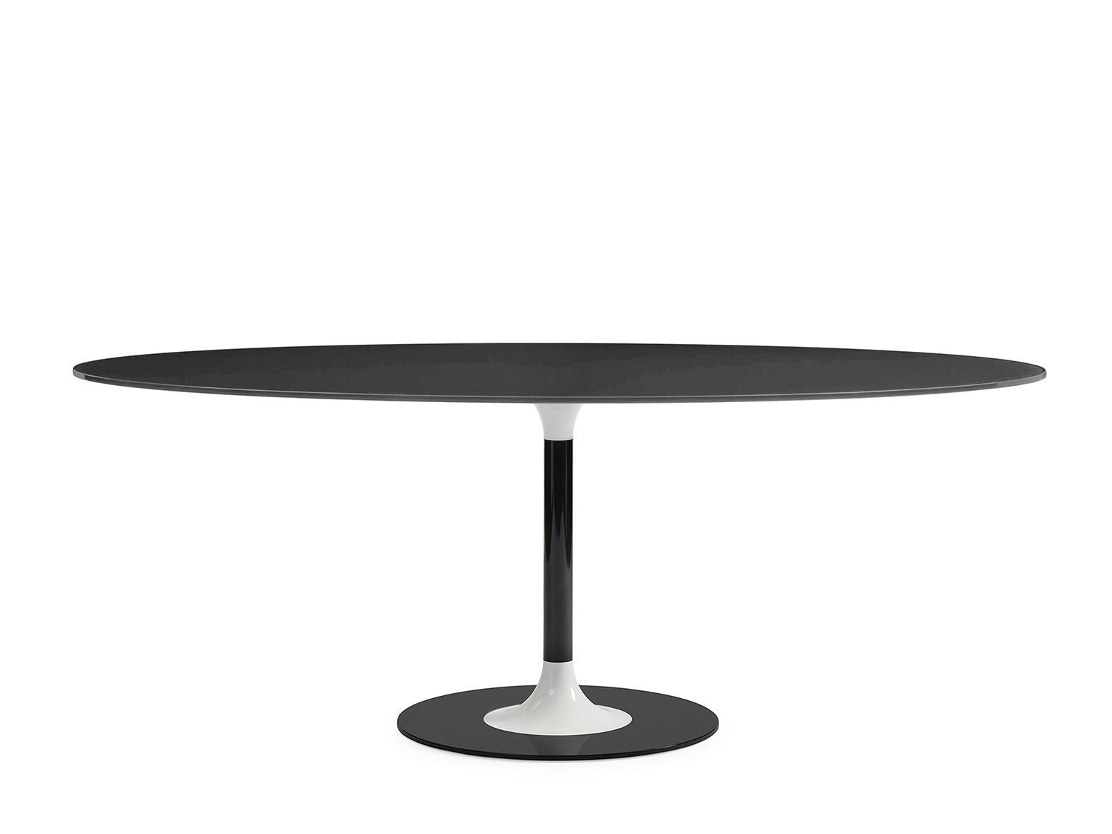 Овальный стол с хрустальной столешницей и стальным основанием Kartell Тьерри ARCH-00125470 - Вид №14