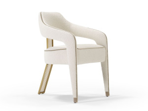 Мягкий тканевый стул с подлокотниками