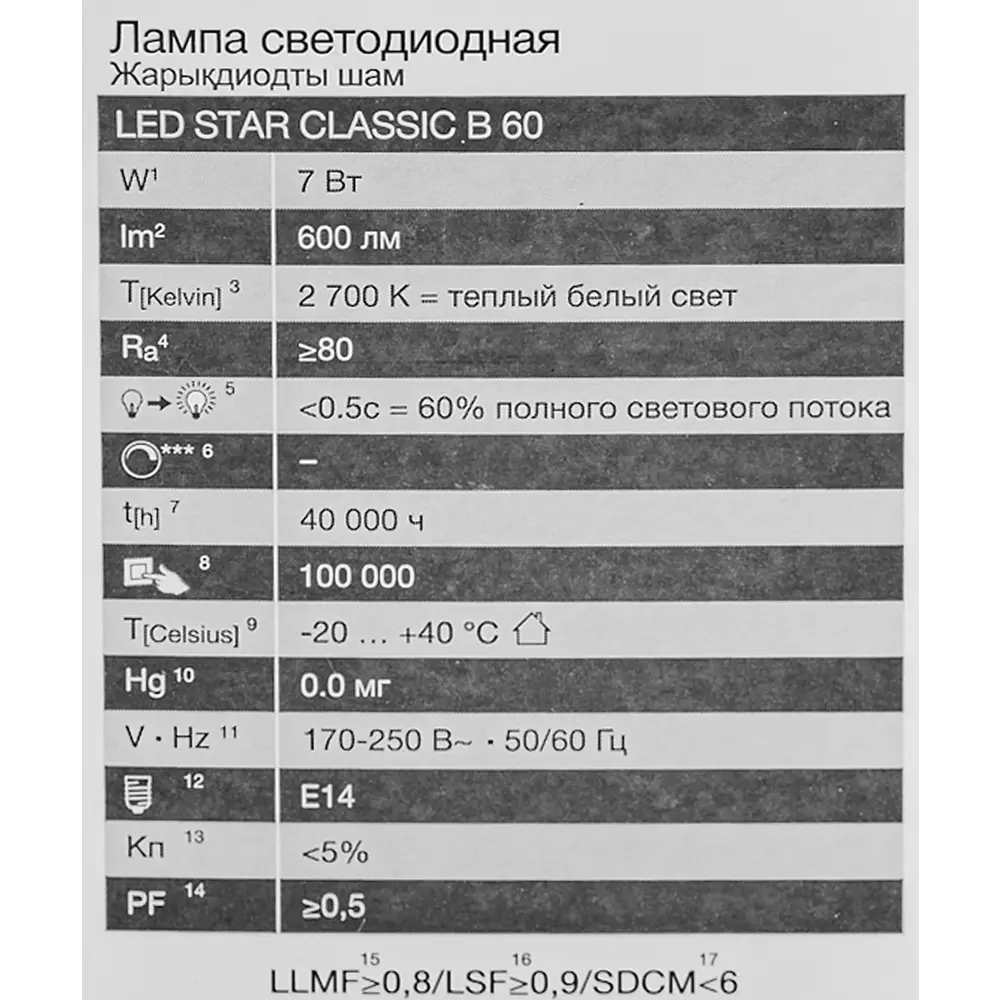 OSRAM LED-лампа свеча 7Вт E14 теплый белый свет для экономного освещения 85100495 STLM-0935808 - Вид №4