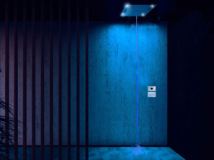 Квадратная душевая головка из нержавеющей стали с хромотерапией