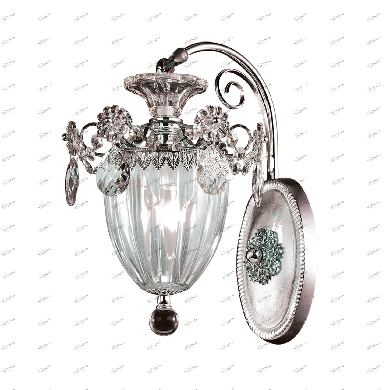 Бра Lightstar Schon 790614 LIGHTSTAR ПОД СТАРИНУ, ФЛОРИСТИКА, ФОНАРЬ 078287 Прозрачный;серебро 