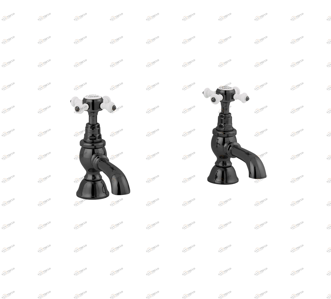 Gentry Home Смеситель для раковины от центра к центру 2 отверстия под смеситель 200 мм Chelsea Темный никель GH100189