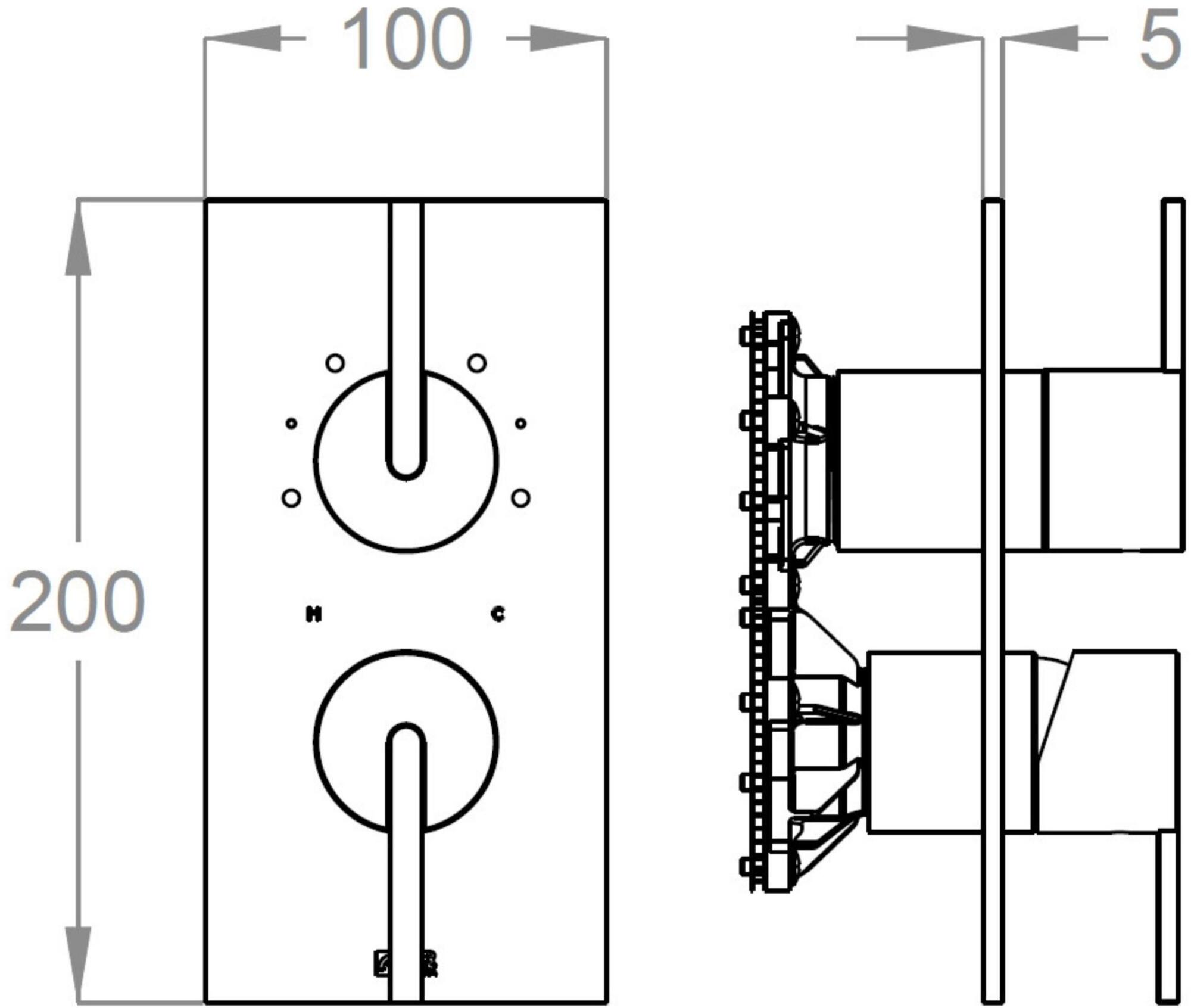 Fir Italia Смеситель для душа из нержавеющей стали с переключателем и тарелкой Lifesteel 59 5950198 - Вид №1