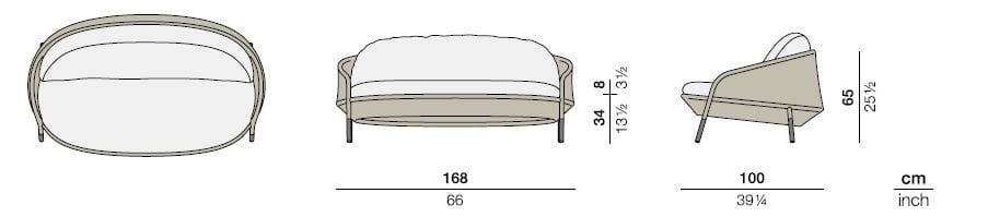 2-местный диван из синтетического волокна DEDON AHNDA ARCH-00016266 - Вид №4