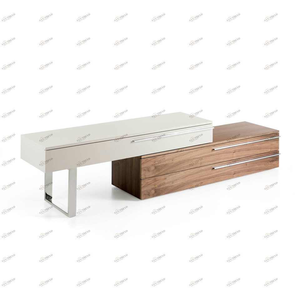 Тумба под телевизор бело-коричневая CPM5336 от Angel Cerda ANGEL CERDA WYATT ОТ LA FORMA (EX JULIA GRUP) 321298 Белый;коричневый 