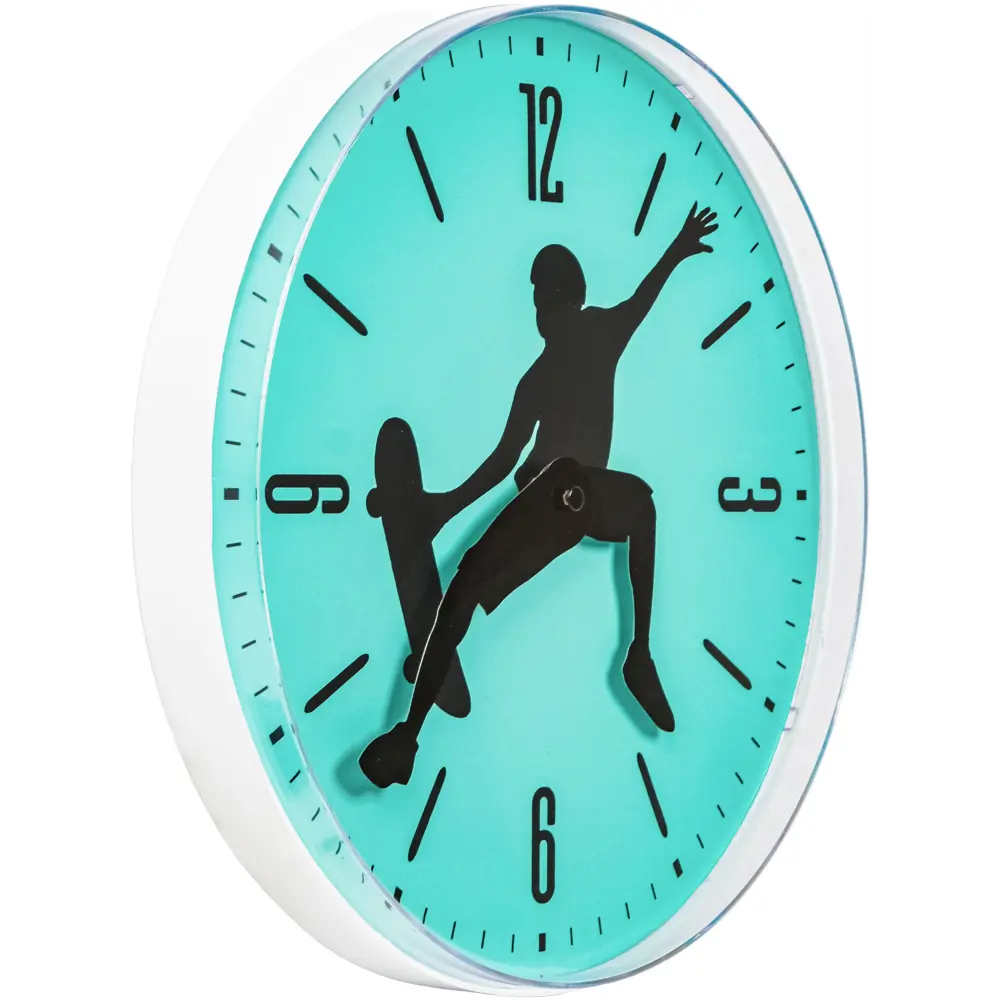 Настенные часы Dream River Skateboarding в синем цвете с бесшумным ходом 89359823 STLM-0832291 - Вид №1