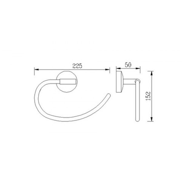Полотенцедержатель полукольцо RUSH Fiji 18511 sun-id-562009 - Вид №1