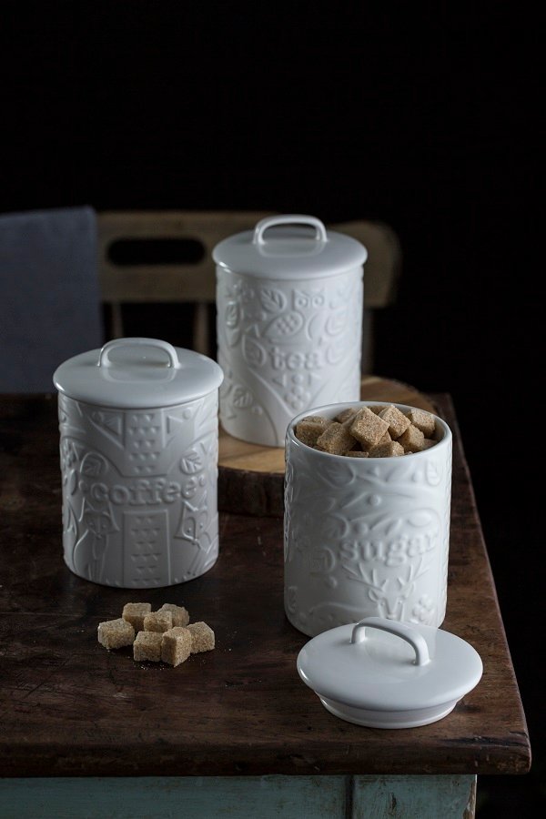 Банка с крышкой для чая белая In the Forest MASON CASH  00-3871152 Белый  - Вид №2