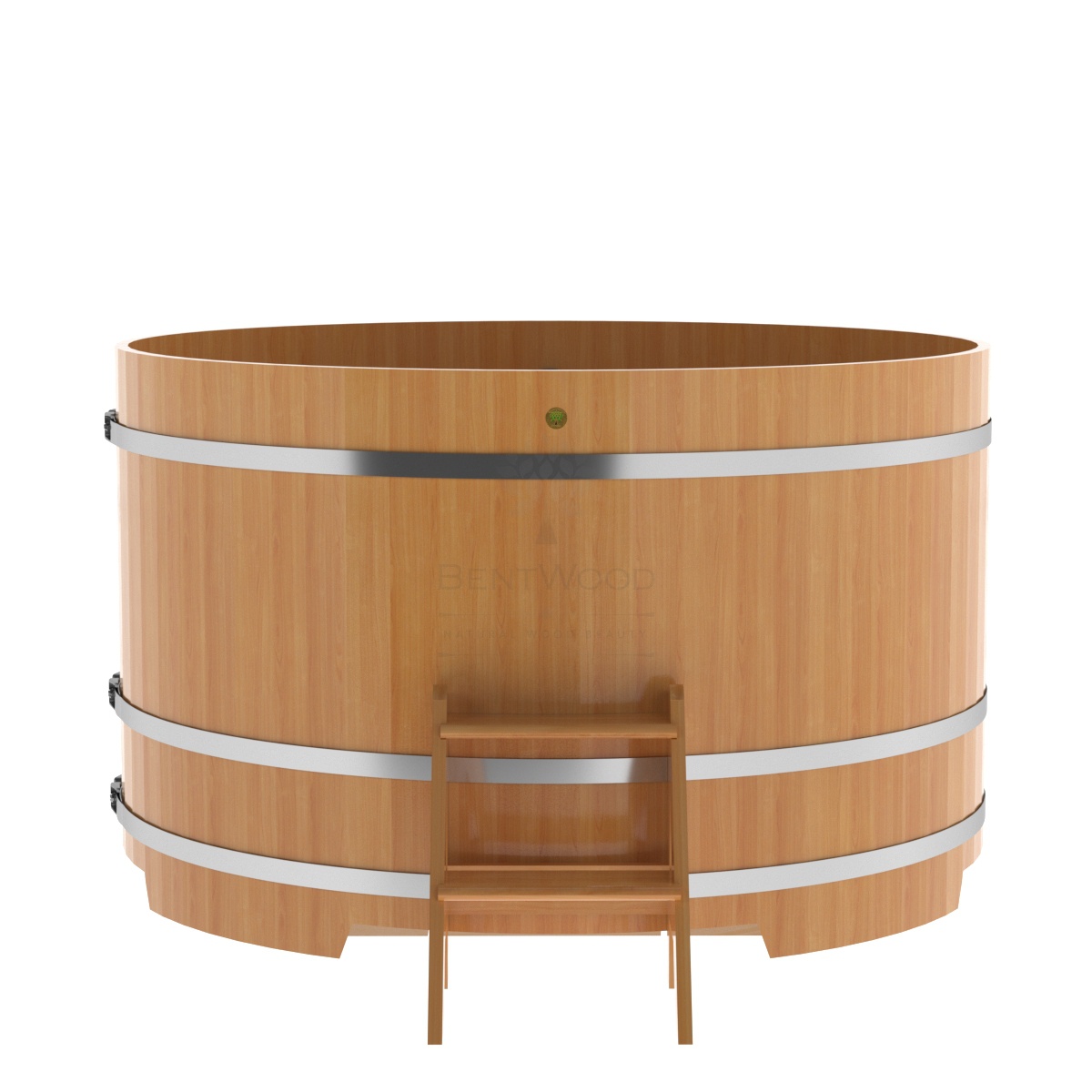 1214 Купель круглая из лиственницы d=1,80х1,1 натуральная премиум Alyarus  - Вид №3