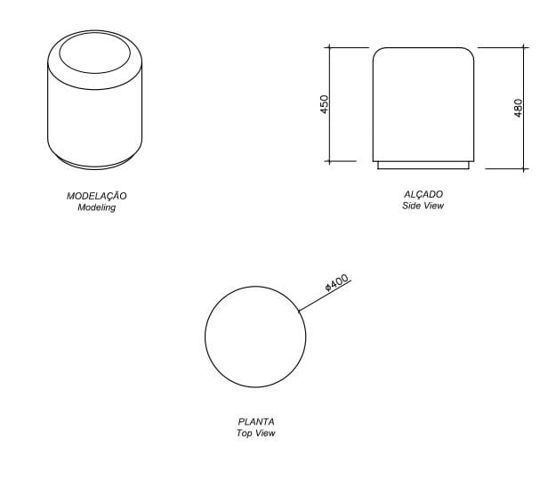 Наружное сиденье / бетонный столбик amop основы ARCH-00068211 - Вид №2