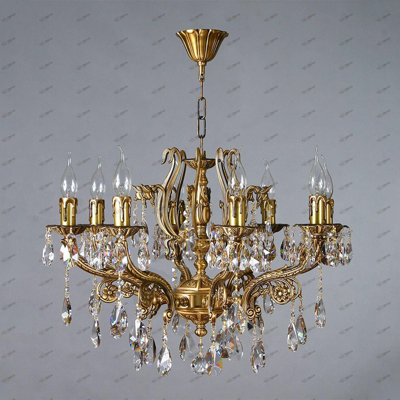 Подвесная люстра Ambiente Ferro 8828/8 AB Tear Drop AMBIENTE ДИЗАЙНЕРСКИЕ, BENISA 181521 Бронза 