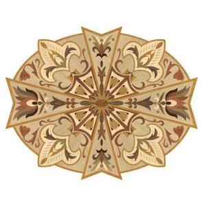 Художественный паркет Da Vinci Розетка 26-061 Дуб Селект (Гладкая) х1000диаметр мм.