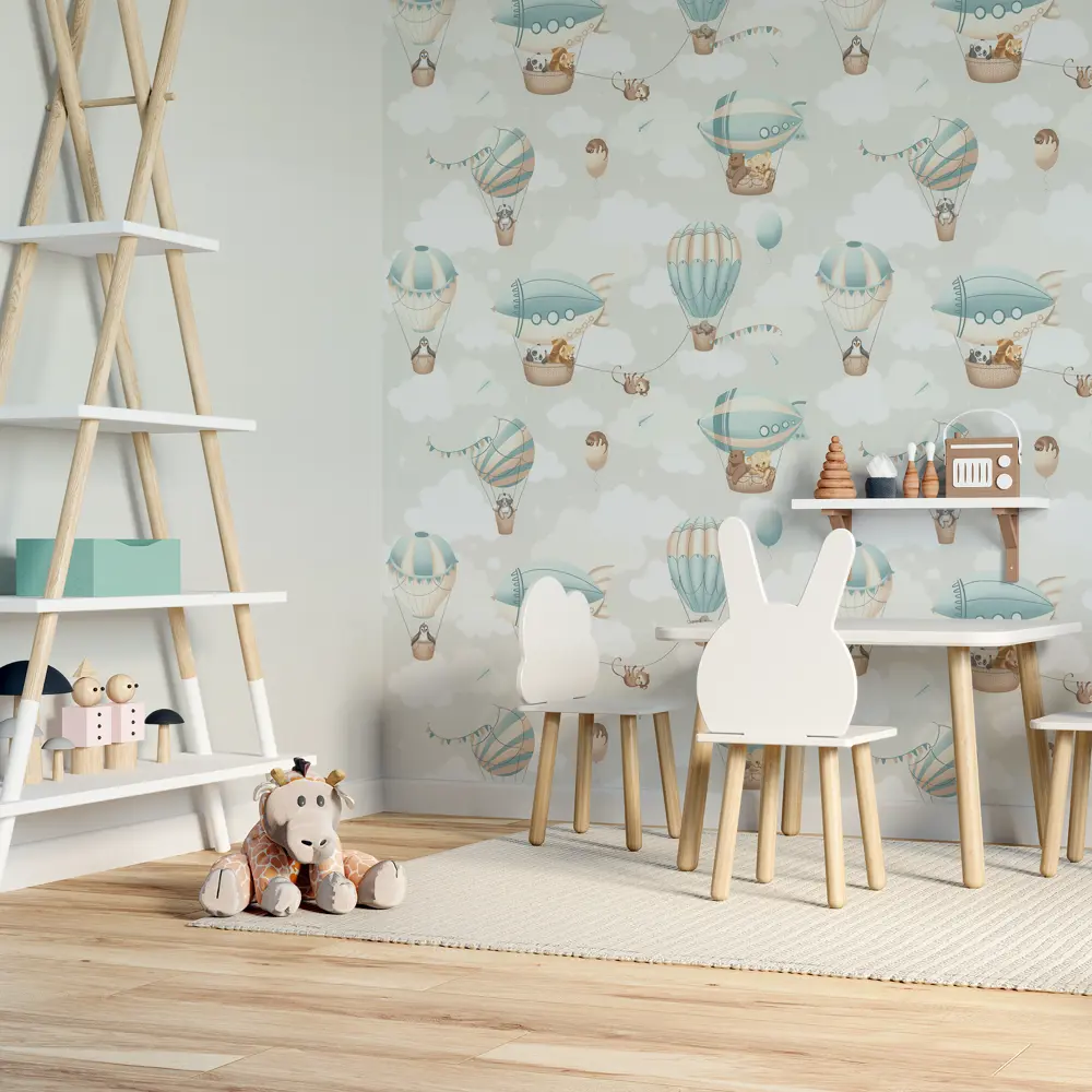 Флизелиновые обои Palitra Home Zoo Child с серым зоопринтом 89373789 STLM-1512509 - Вид №3