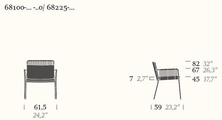 Kettal Штабелируемый садовый стул Net #68201/941500 - Вид №4
