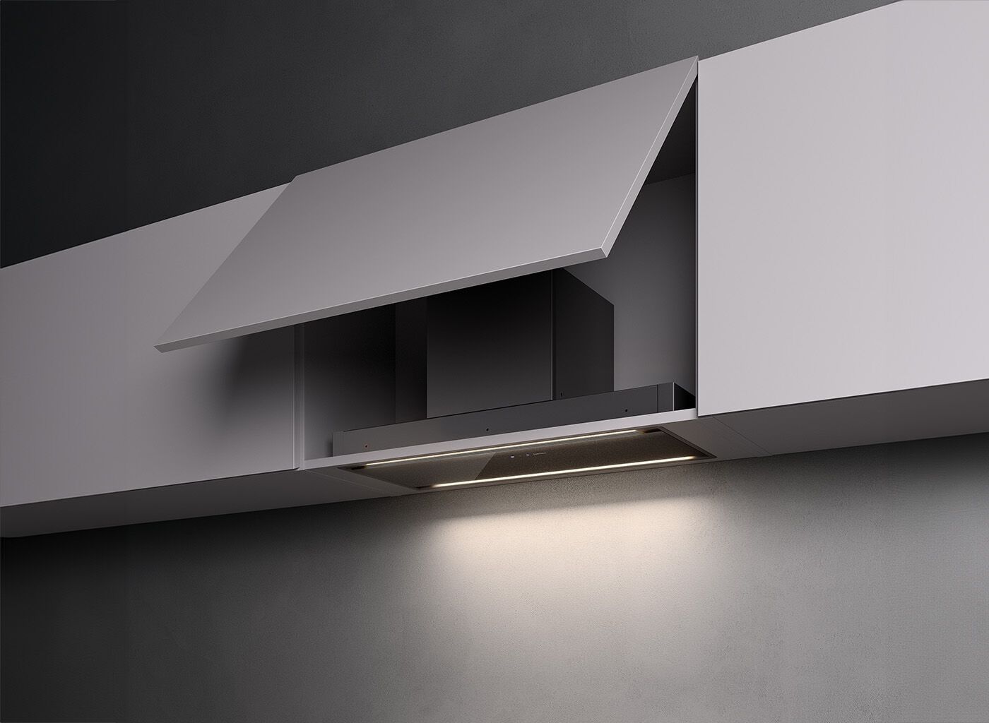 Встраиваемая стальная и стеклянная вытяжка со встроенным освещением Falmec дизайн ARCH-00005140 - Вид №3