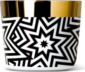 10605169 Sieger by Furstenberg Кубок для игрист. вина Sieger by Furstenberg "Глоток золота.Звезды" 300мл (чёрно-белый) Фарфор