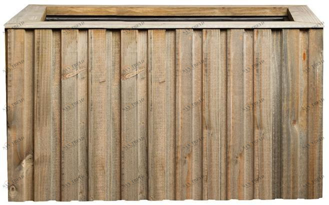 Hobby Flower Низкий прямоугольный горшок из сосны с автоматическим поливом Forest sun-id-1482007