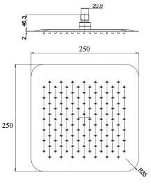 Paini - 50CR759UPQ25E рассеиватель для верхнего душа  - Вид №1