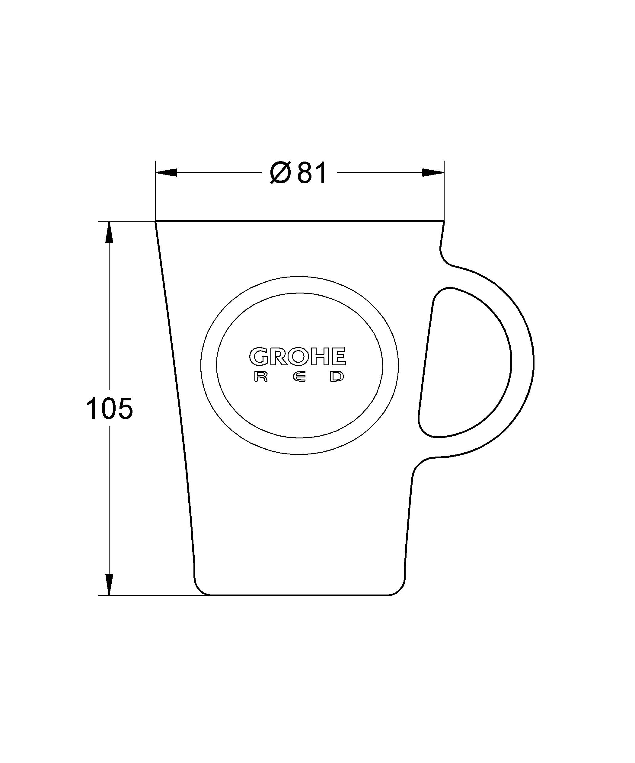 Набор чашек GROHE Red (4 шт) (40432000) - Вид №1