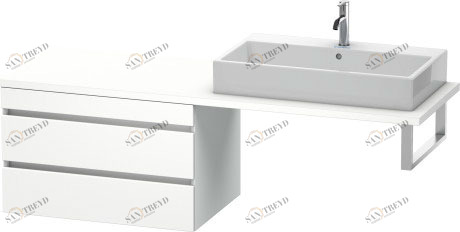 DS533901818 DuraStyle Шкафчик для консоли Белый матовый, декор Duravit