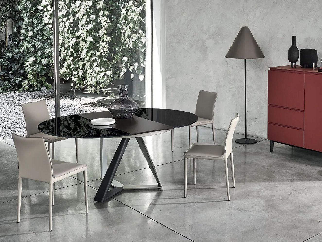 Стальной и Сверхкерамический круглый выдвижной обеденный стол Bontempi Casa Millennium ARCH-00070595 - Вид №5