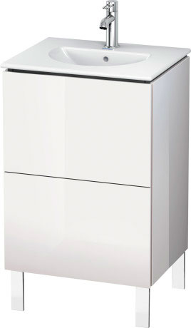 LC660400909 Тумбочка напольная L-Cube #LC6604 520 x 419 мм Светло-голубой матовый декор Duravit - Вид №1