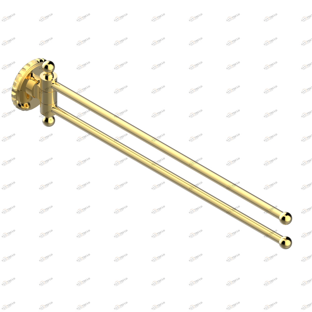 G9E-522 Полотенцедержатель двойной - 2 подвижные рейки - Д: 400 мм, диаметр : 16 мм Thg-paris System métal quadrillé Золото G9E-522 CAT.F