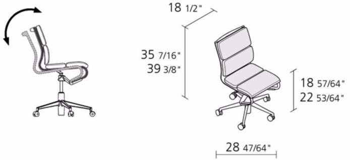 Alias Кожаное офисное кресло с регулируемой высотой на колесиках Frame sun-id-1456049 - Вид №1