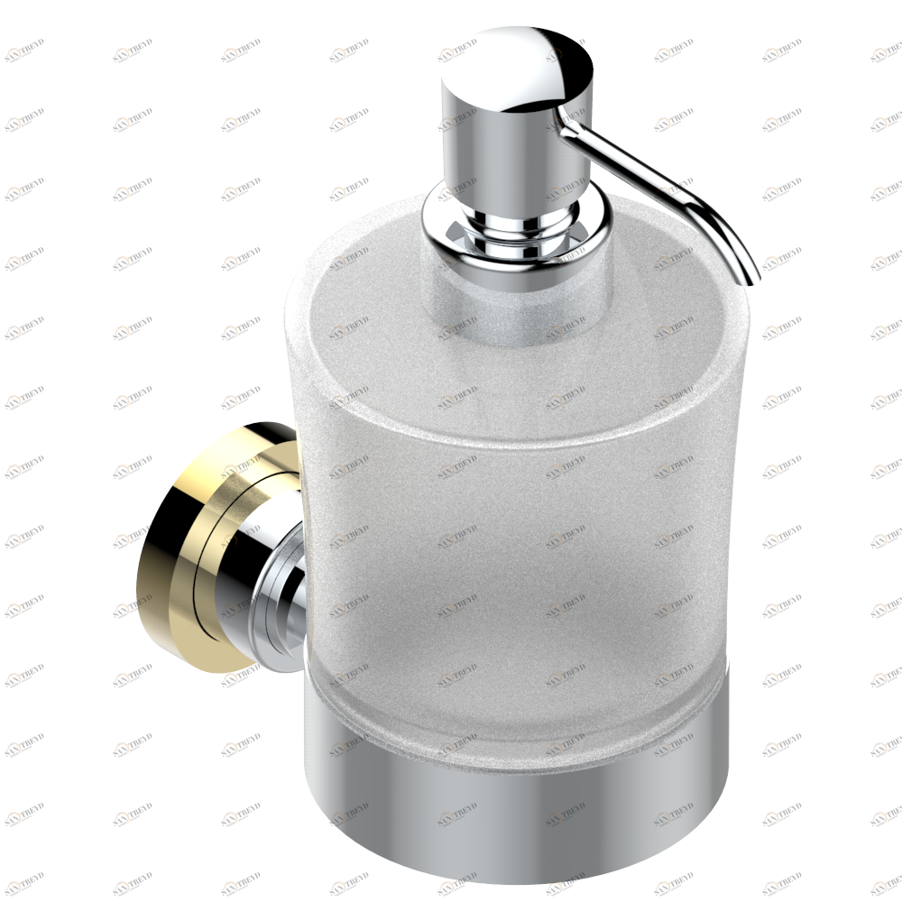 U6H-613 Дозатор для жидкого мыла настенный Thg-paris Beyond crystal с красным хрусталём Хром/золото U6H-613 CAT.A