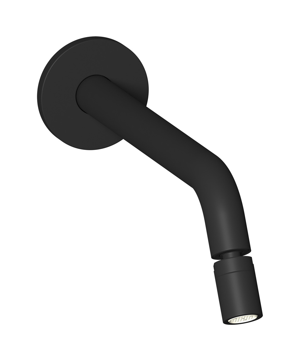 Настенный излив для биде в комплекте в донным клапаном. WE ARE IB rx317np Matt Black Reflex