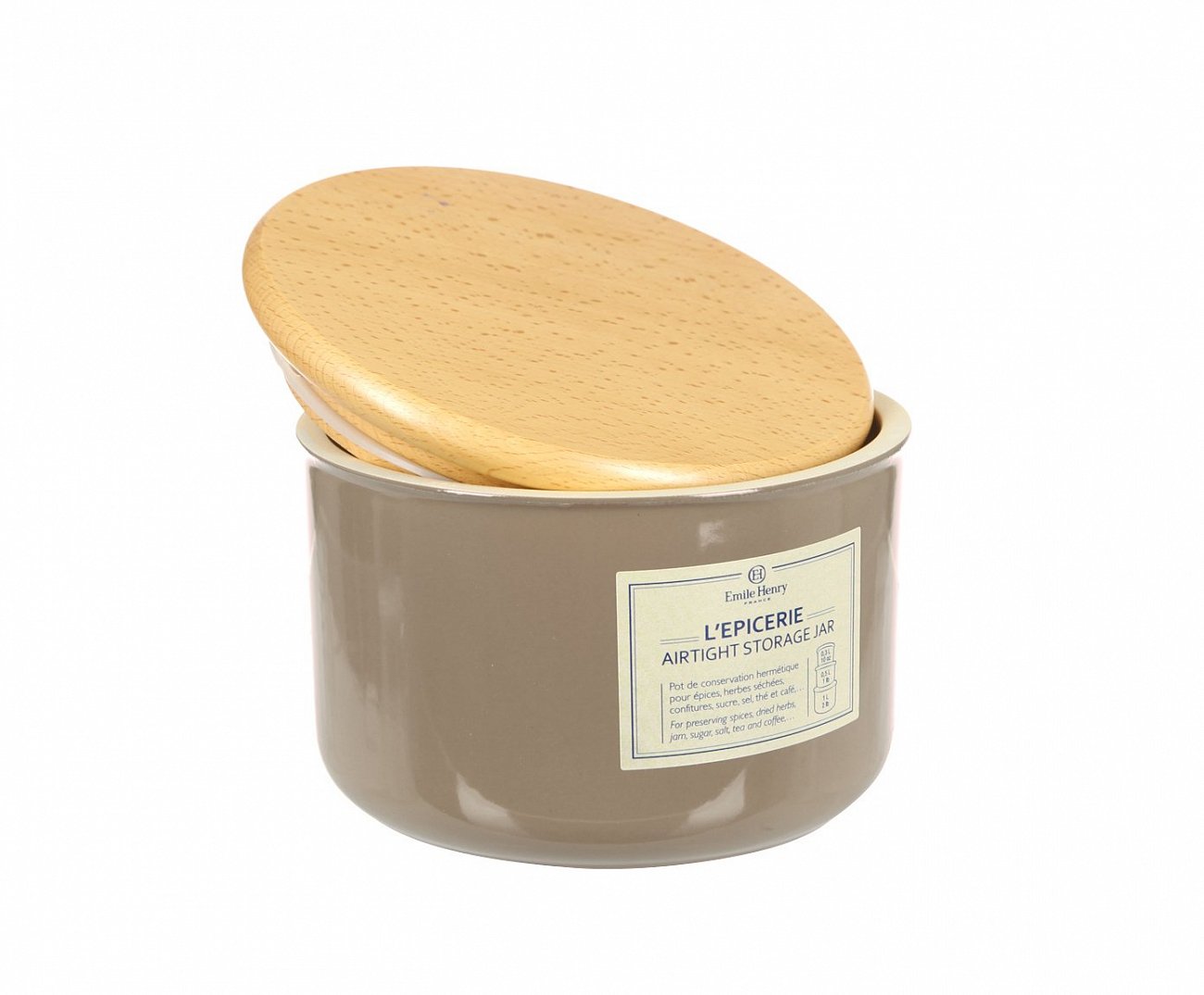 Банка для хранения сыпучих продуктов мускат 1 л EMILE HENRY  00-3951684 Коричневый  - Вид №1