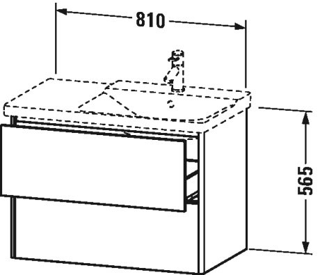 XS418707575 XSquare Тумбочка подвесная Лен, декор Duravit - Вид №1