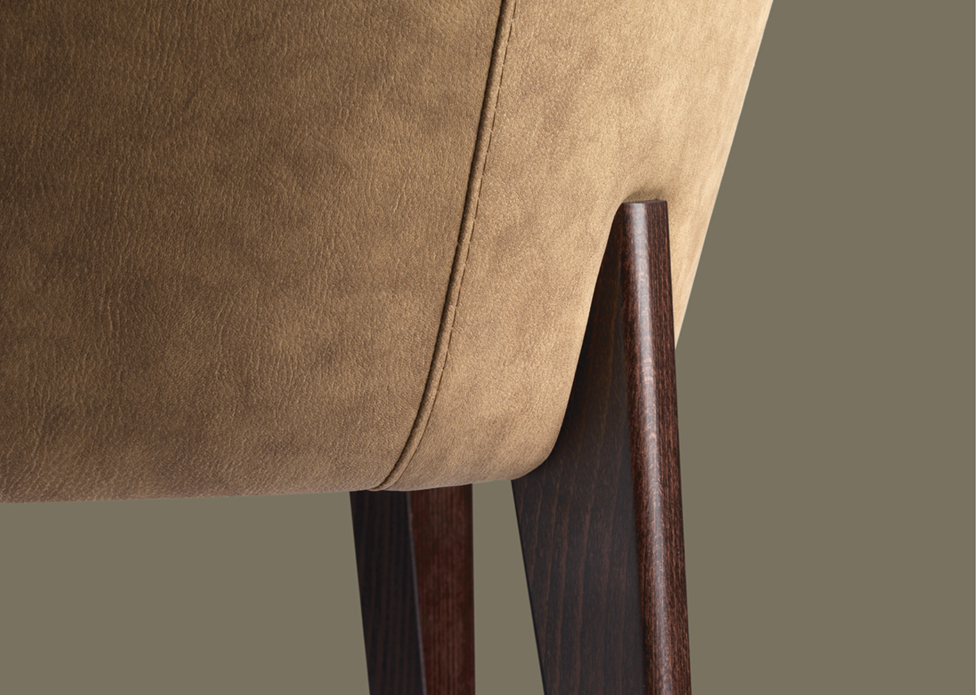 Kyk542 Кресло с каркасом из древесины бука, 4 ножки. Сиденье и спинка мягкие. Et al. Kyk - Вид №2