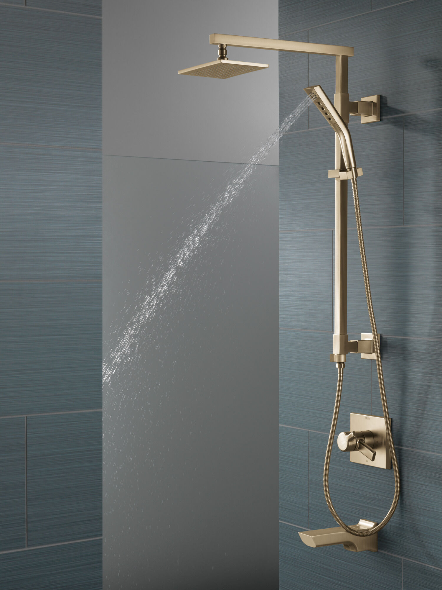 58420-CZ Душевая колонна угловая 26 дюймов Delta Faucet Universal Showering Шампанское бронза  - Вид №6