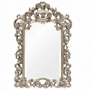Зеркало настенное 91,5х61 см античное серебро Bogeme Silver ART-ZERKALO ДИЗАЙНЕРСКИЕ 00-3884082 Зеркальный;серебро