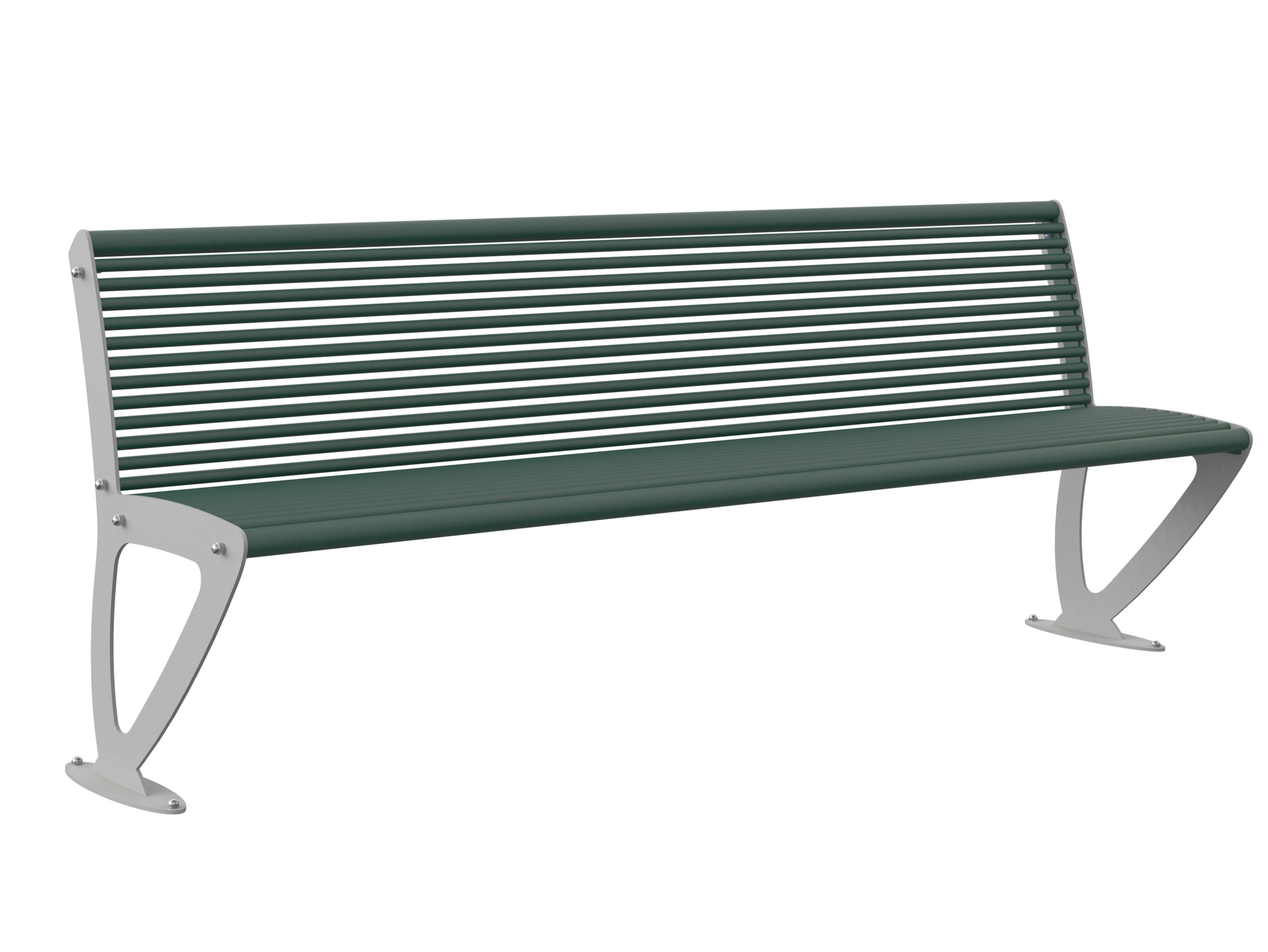 Оцинкованная стальная скамья со спинкой Lazzari BRUXELLES ARCH-00152249