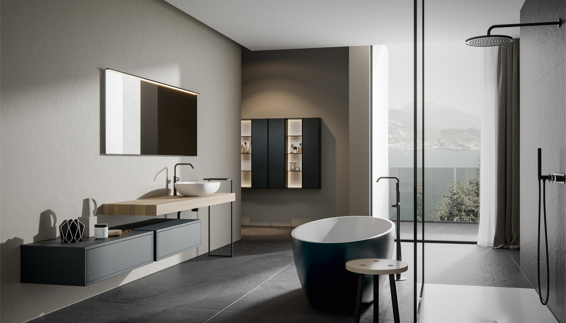 ED-ST12 Edone Пространство 155-180 ванн ПРОСТРАНСТВО 155-180 Размещение в центре комнаты  - Вид №1