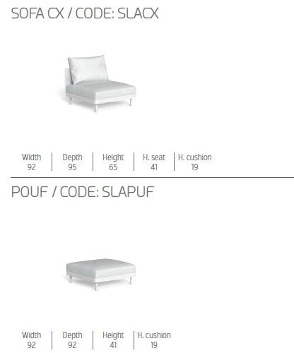 Talenti Модульный садовый диван из ткани с шезлонгом Slam sun-id-1481810 - Вид №7