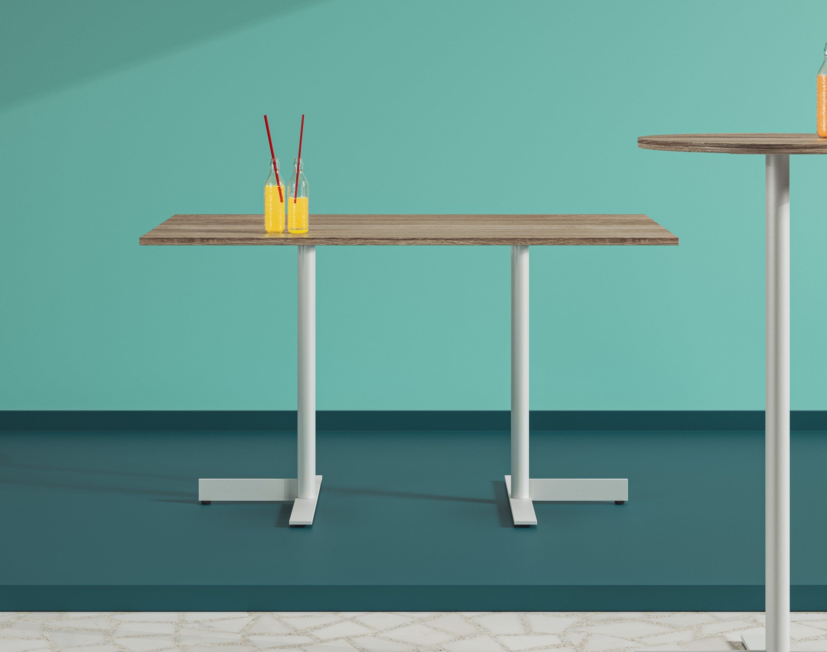 Прямоугольный стол со стальным основанием ALMA DESIGN ARCH-00037596 - Вид №2