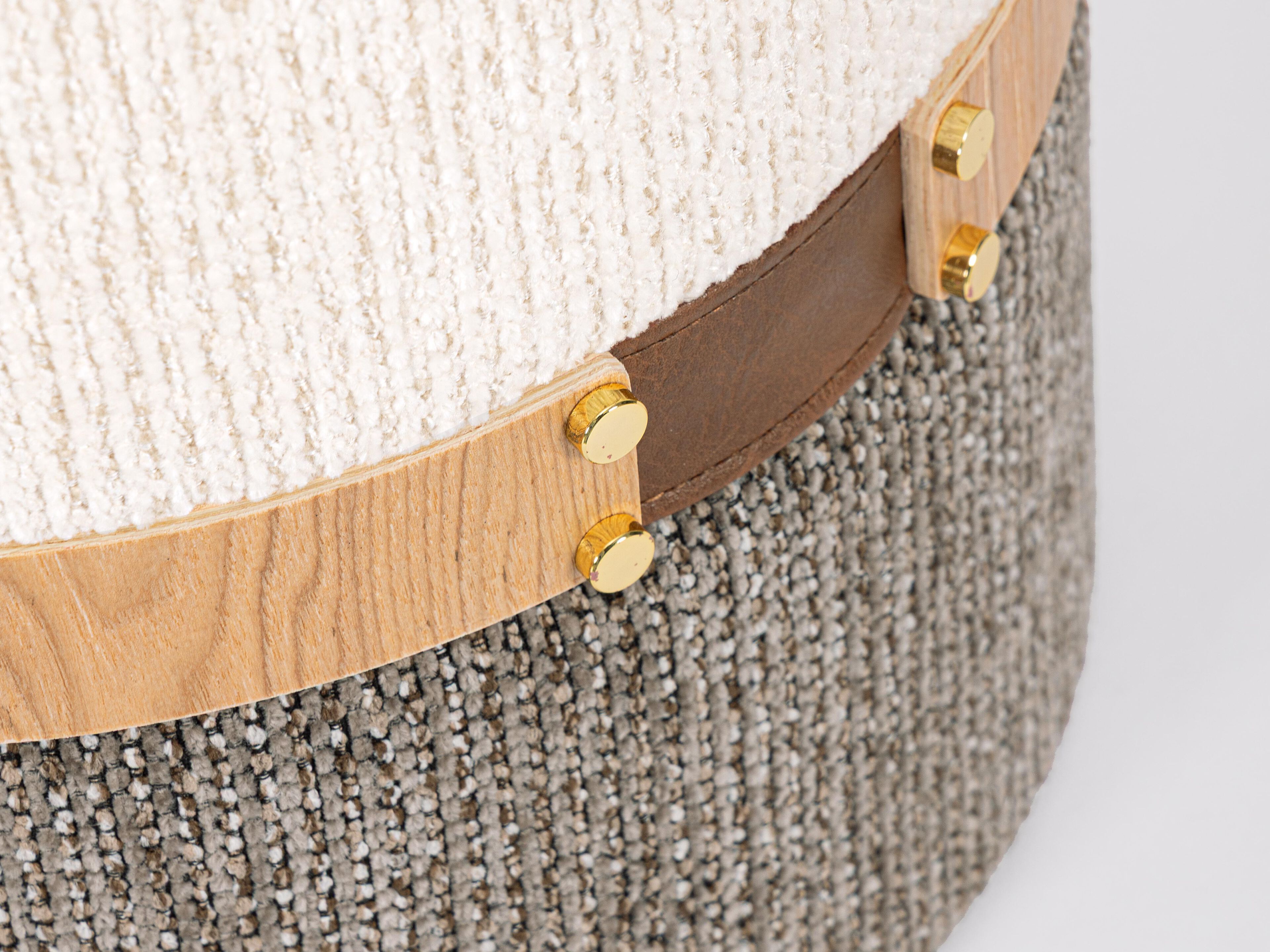 Набор из 2 круглых пуфиков из ткани BIZZOTTO TANYA ARCH-00150115 - Вид №6