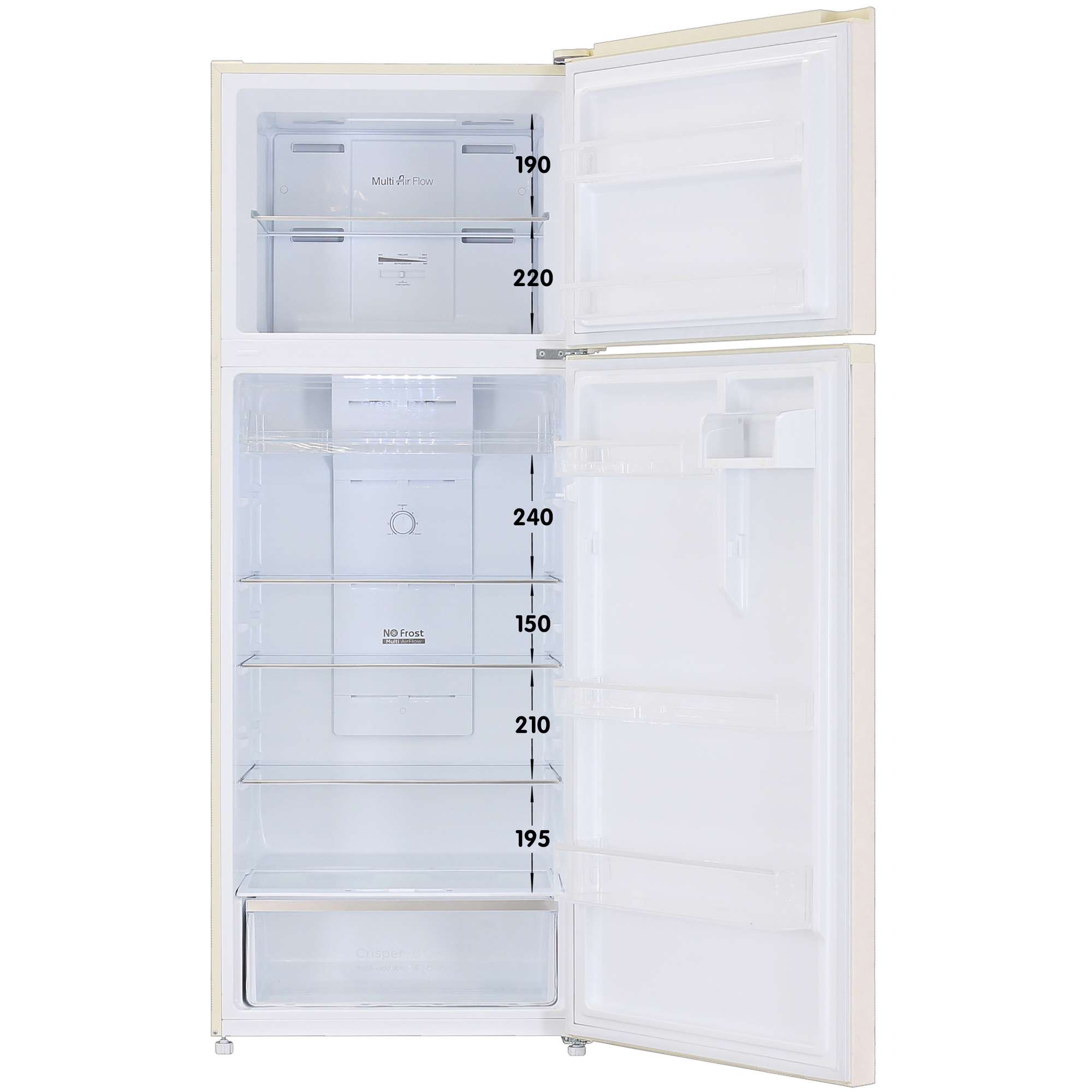 5402307 Холодильник с морозильником   DEXP T4-47AMG бежевый STDN-0032894 - Вид №1