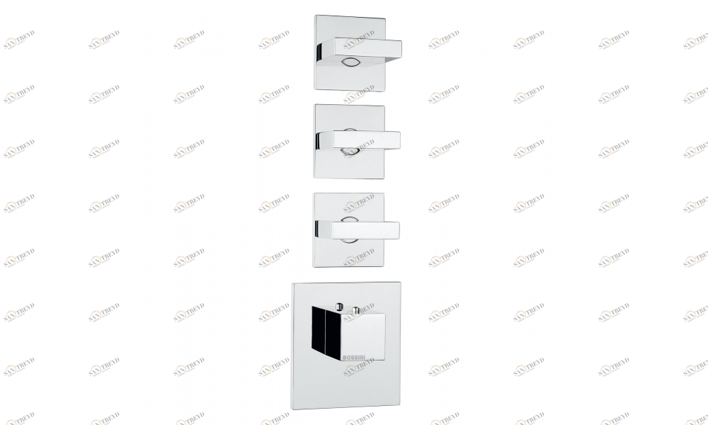 Z033205 + Z030271 000 Смеситель & запорный кран Rectangular 4 Outlets (with diverter) HP BOSSINI 