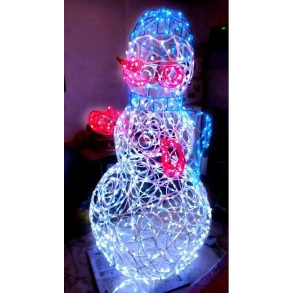 Электрическая светящиеся фигура Снеговичок 400 LED 70x180x70 см теплый белый свет 86164071 STLM-2127030 LUMINE AJUR 