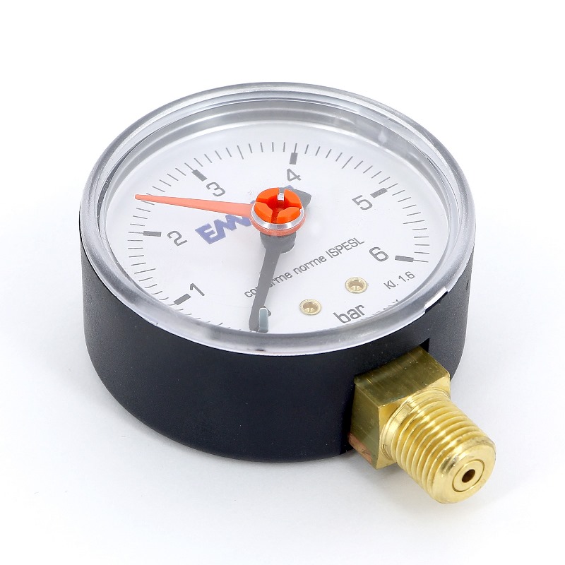 Манометр радиальный 1/4" 63 мм EMMETI 6 бар 00612006