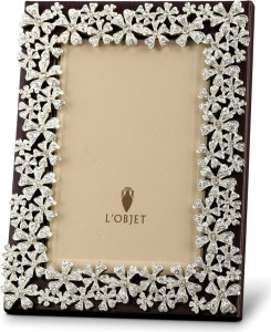10575445 L’Objet Фоторамка 13х18см "Гирлянда" (платиновое покрытие, кристаллы Сваровски) п/к Латунь