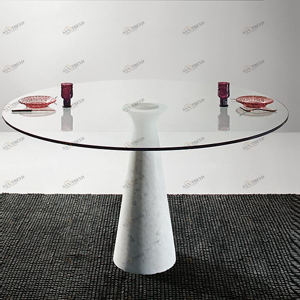 СТОЛ ОБЕДЕННЫЙ СТЕКЛЯННЫЙ LEAF 140Х76 СМ Neutra Design GL1401EX