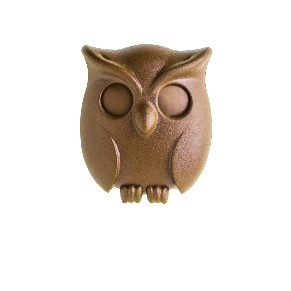 QL10195-BN Держатель для ключей night owl коричневый Qualy  - Вид №1