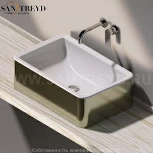 NL62H20PLATINUM Накладная раковина на столешницу  прямоугольная Ceramica Flaminia Nile